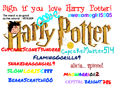 Sign If You Love Harry Potter!!!!!  remix remix remix remix