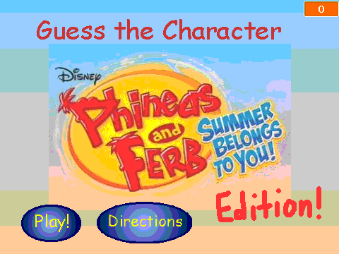 Guess the Character- Phineas and Ferb