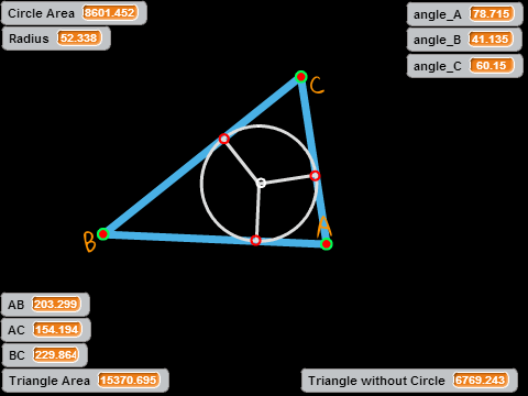 How to draw the Incircle of a Triangle Interactive remix