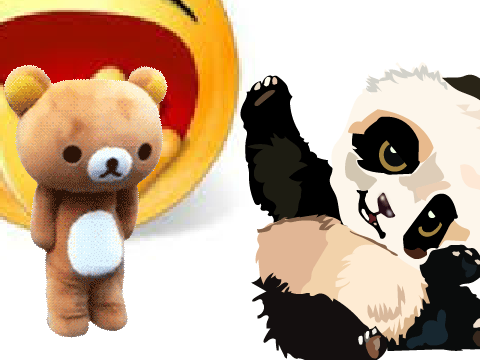 Pandi and Rilakkuma