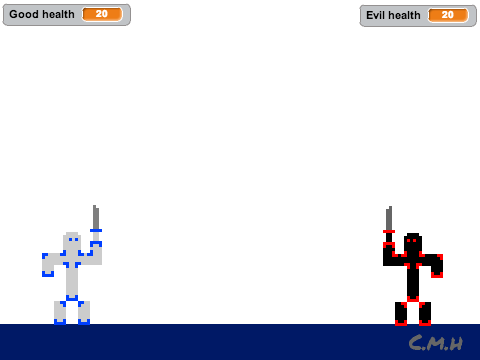 Good vs Evil Sword fight.