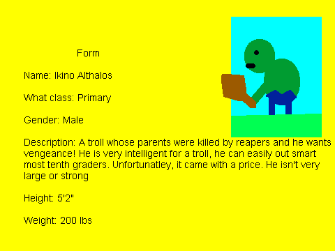 Acadamy of Adventure form: Ikino Althalos