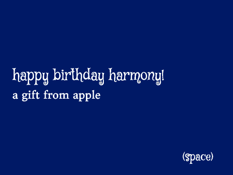 ~ happy birthday harmony! || gift ~