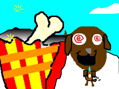 HYPONIZED DOGGY STARES AT BONE WHILE I PLAY UNFITTING MUSIC!!!
