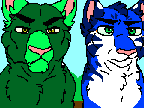 me and my friend as tigers-2