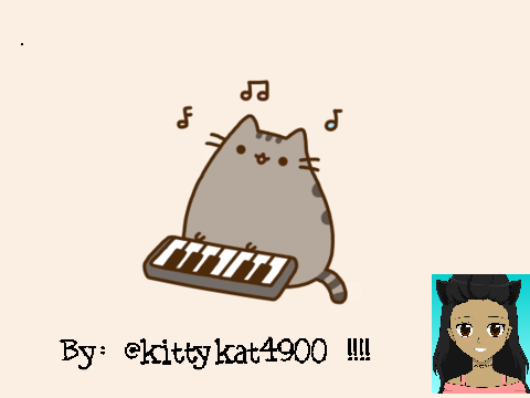 Pusheen playing the piano❕