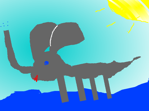 upside down elephant