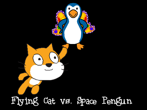 Flying Cat vs. Space Pengun