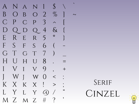 Font Upload: Cinzel