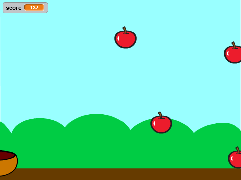 Catch a apple