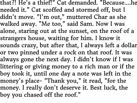 That Boy You Chased Off The Roof- A short story