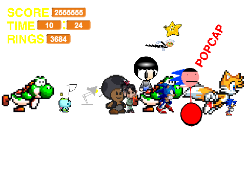 Add yourself running with Yoshi & Tails from Yoshi.exe remix With Sonicfangames1235 remix