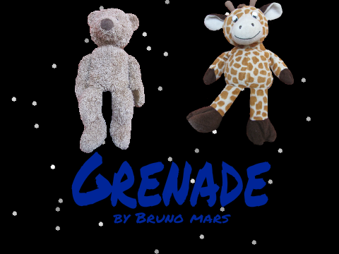 Grenade by Bruno Mars lyrics with cuddly toys 