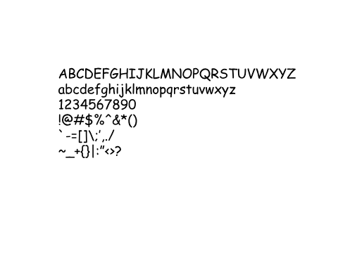 vector comic sans
