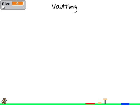 Scratch Cat Tries Vaulting