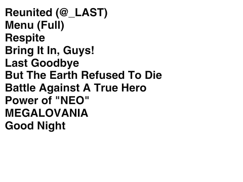 Titles to 101 UNDERTALE songs