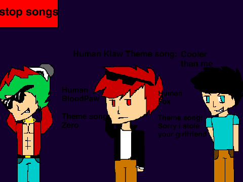 My main OCs theme songs
