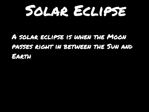 Lunar and Solar eclipse for school