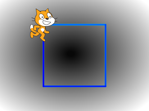 Scratch Cat Draws A Square