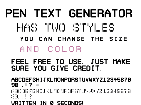 Pen Text Generator