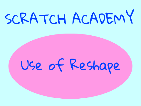Use of Reshape (Scratch Academy)