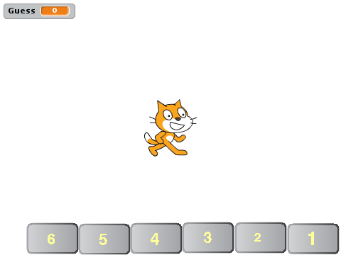 Buttons guessing game