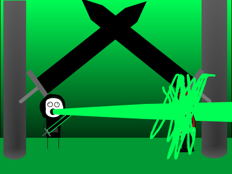 stickdragon greets OhBeeWan with a triggered beam