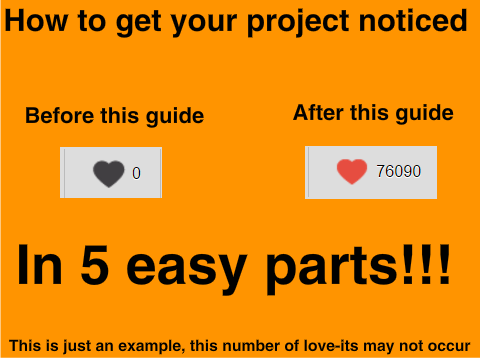 How to get your project noticed!