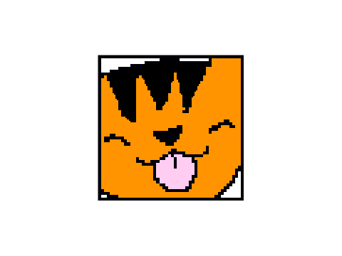 Tiger licking icon