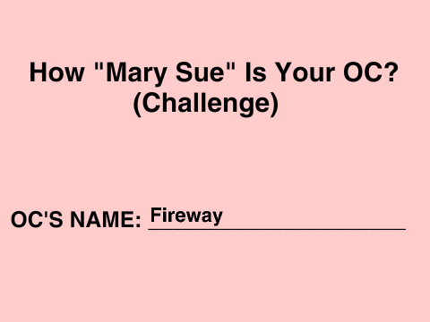 How "Mary-Sue" is Your OC? remix
