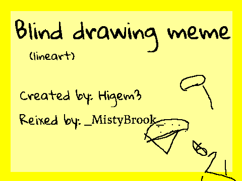 Blind drawing challenge (lineart meme)