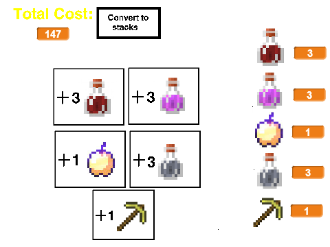 Minecraft Potion Calculator