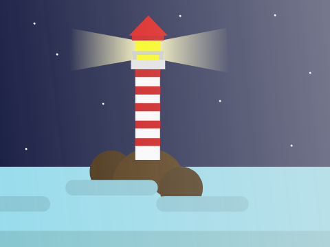 A Lighthouse (Flat Design)
