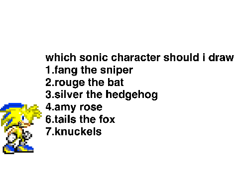 drawing a sonic character