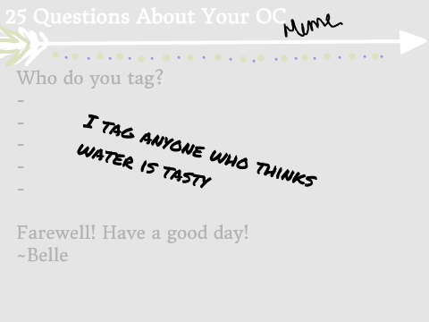 25 Questions About Your OC meme/tag remix