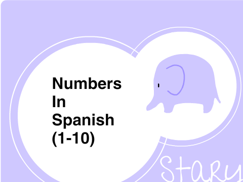 Numbers In Spanish (1-10)
