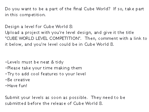Cube World 8 - Competition