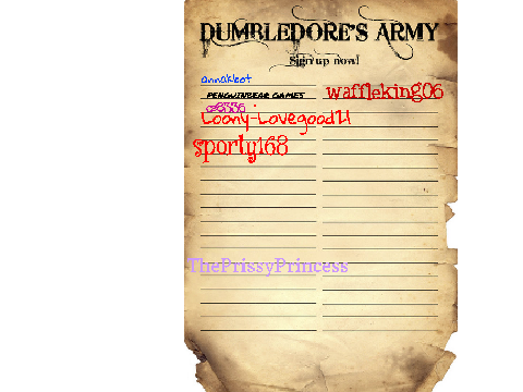 Dumbldore`s army sign up sheet remix remix remix-3