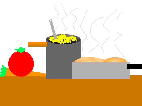 Cooking a meal!