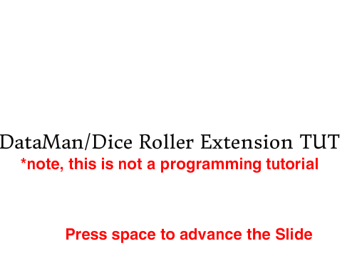 DataMan Extension Tutorial