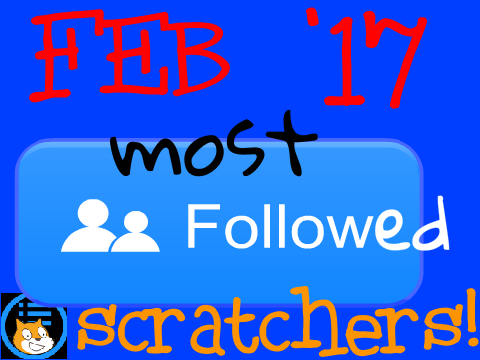 February 2017: Most followed Scratchers (350+)