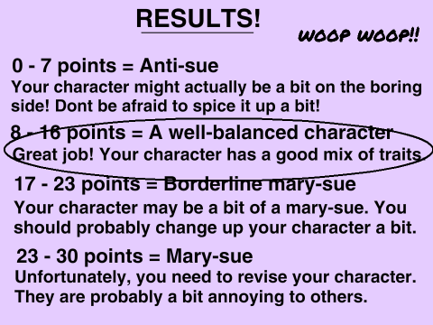 How "Mary-Sue" is Your OC? slash