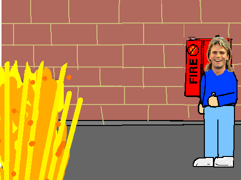 macgyver  FIRE / paper clip /