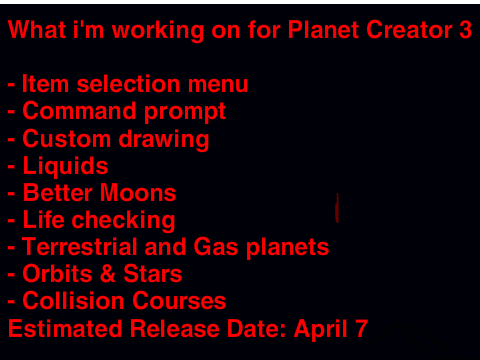 Planet Creator 3.0 notes
