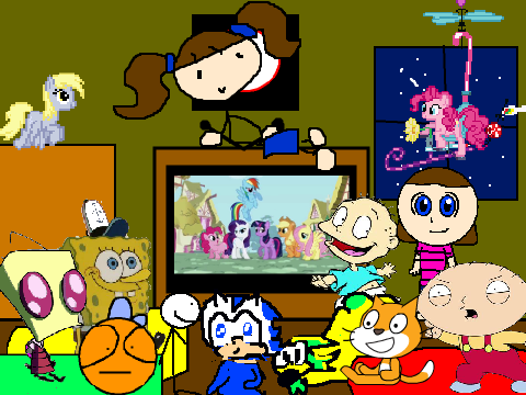 Add yourself at my sleepover watching My little pony friendship is magic remix remix