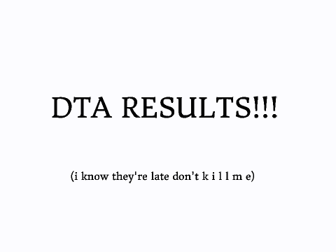 DTA Results!! (Finally lol)