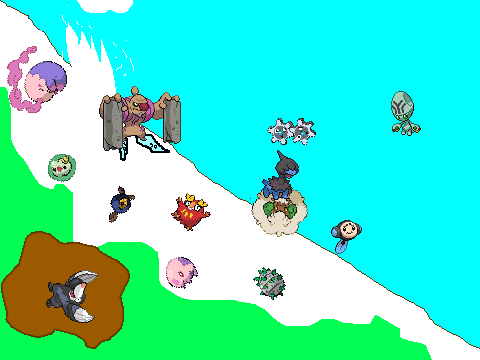 Never Ending Snow Hill of Isshu Pokemon