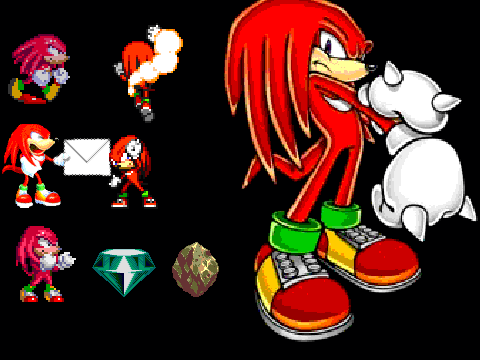 Knuckles the echidna sprites