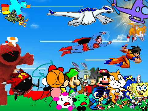Add yourself running from evil elmo!  remix remix