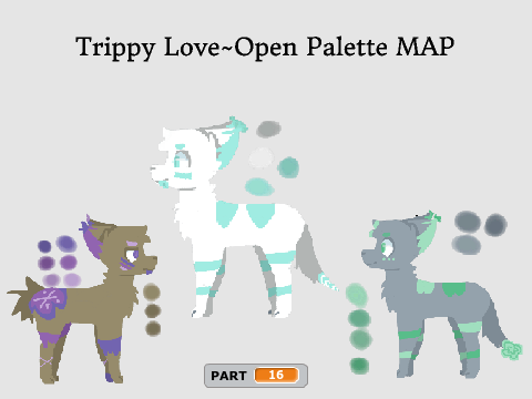 TRIPPY LOVE OPEN THANKS PALETTE MAP